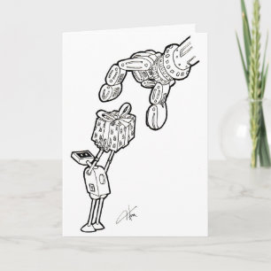 Carte Robot Greeting Card - little gifts