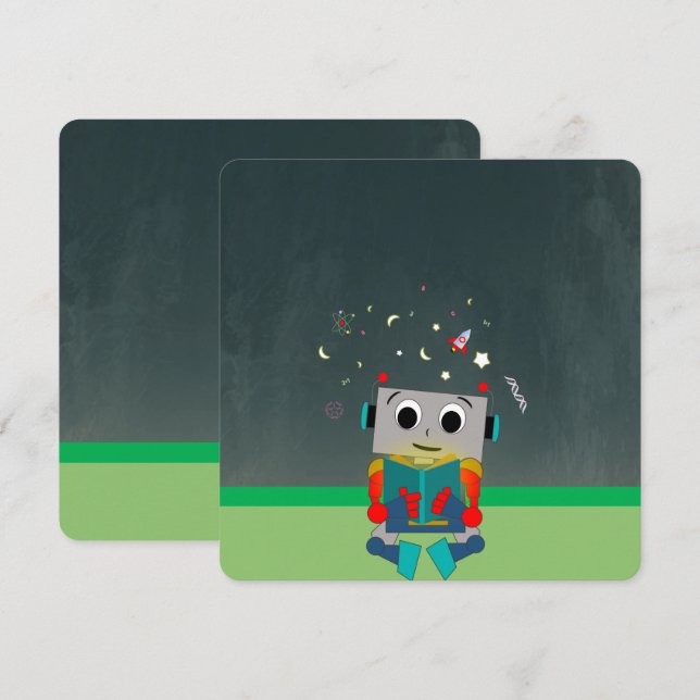 Carte robotique colorée (Devant / Derrière)