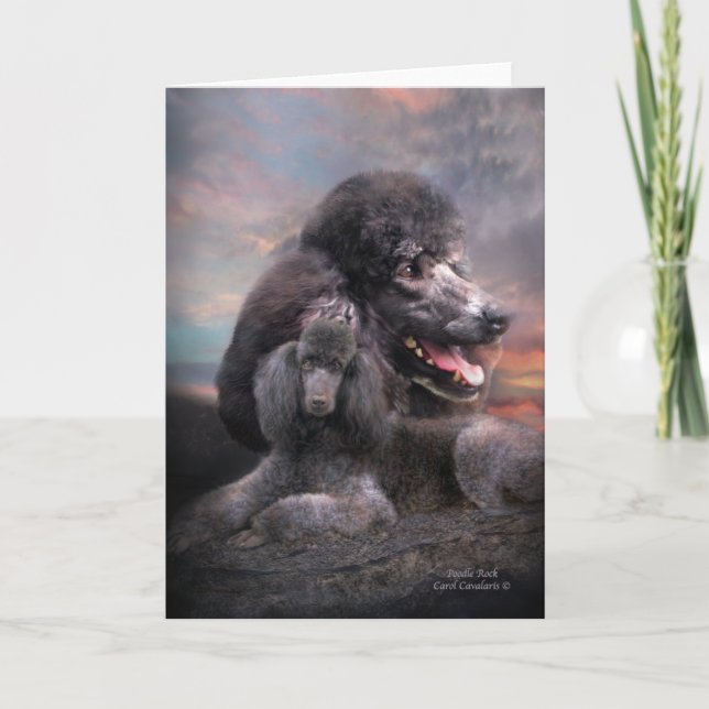 Carte Roche ArtCard de caniche (Devant)