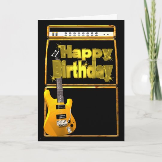 Carte Roche De Guitares De Joyeux Anniversaire Zazzle Fr