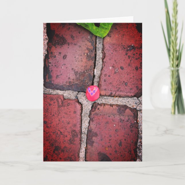 Carte Rocher de Coeur Rose sur Pella, Iowa Brick (Devant)