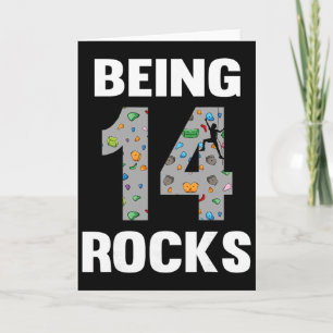 Carte Rocheuse de 14 ans Anniversaire 14e grimpeuse Bei