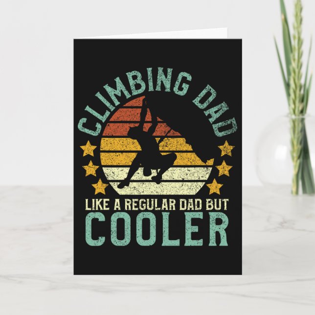 Carte Rock Climbing Dad Mountain Climber Funny Father's  (Devant)