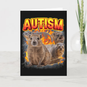 Carte Rock Hyrax Autisme Inapproprié Drôle Spécifique Cu