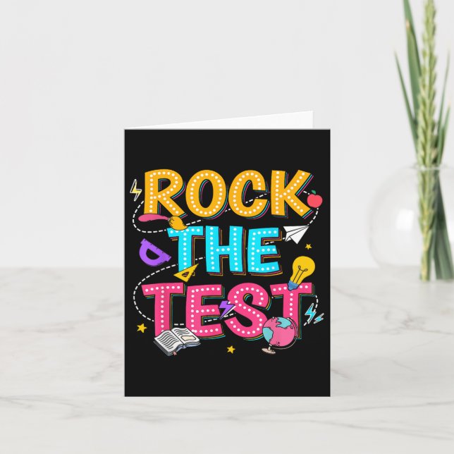 Carte Rock Le Test Motivational Test Day Pour Enseignant (Devant)