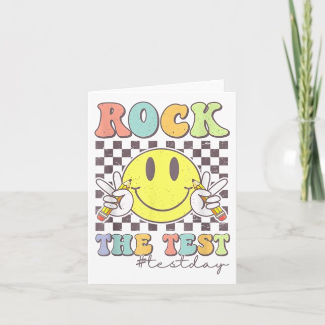 Carte Rock Le Test Test Tester Enseignant Motivation (Devant)