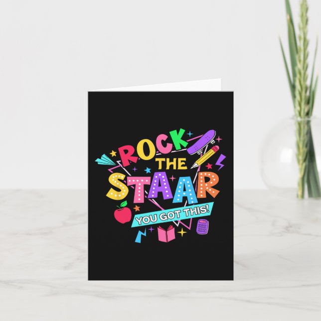 Carte Rock Le Test Vous Avez Obtenu Ce Jour D'Essai Ense (Devant)