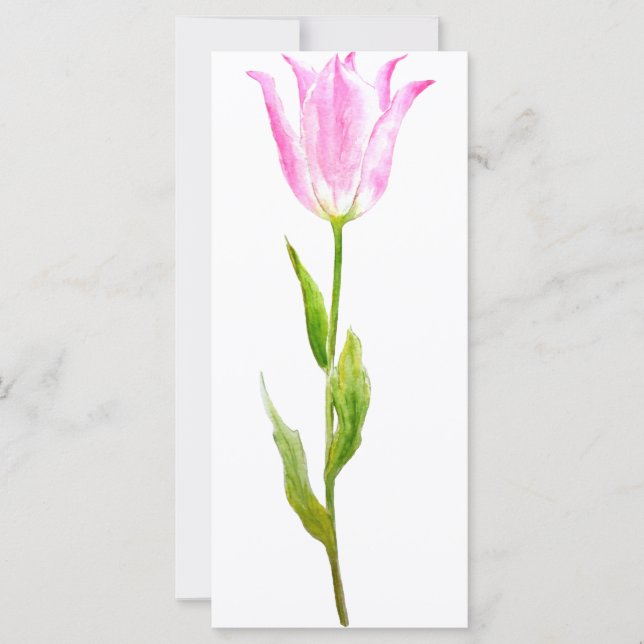 Carte Rock Mark pour mini livre Tulip rose Aquarel (Devant)