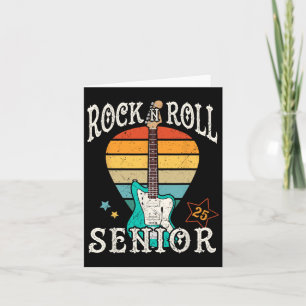 Carte Rock N Roll Senior 25 Cool Vintage Graduate 2025 G