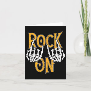 Carte Rock On Skeleton Mains Rock Et Roll Metal Concert