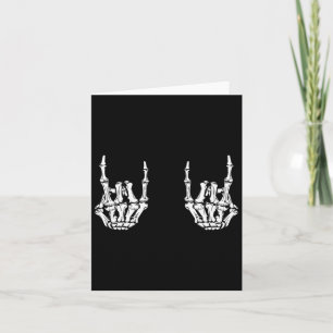 Carte Rock On Star du Rock Squelette Mains Rocker Amusem