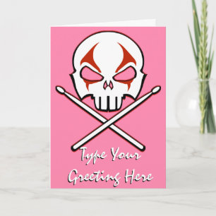 Carte Rock & Roll Personnalisée Lourde Drummer en 