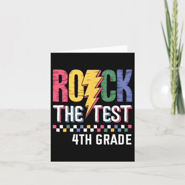Carte Rock The Test 4e année Test Jour Enseignant Étudia (Devant)