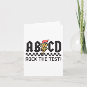 Carte Rock The Test Abcd Test Day Enseignants Garçons Fi