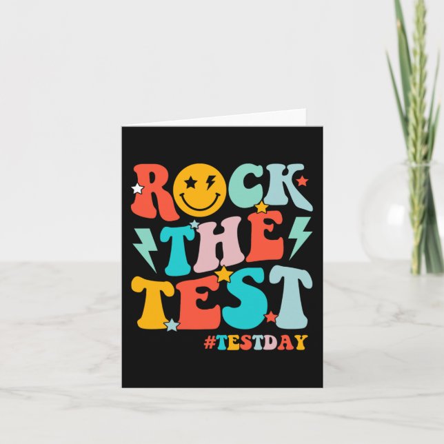 Carte Rock The Test Day Motivation Students Ki (Devant)