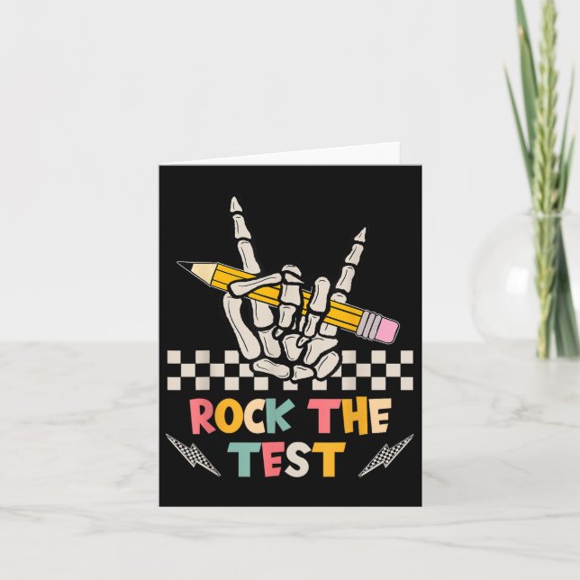 Carte Rock The Test Test Day Main Skeleton Teacher St (Devant)