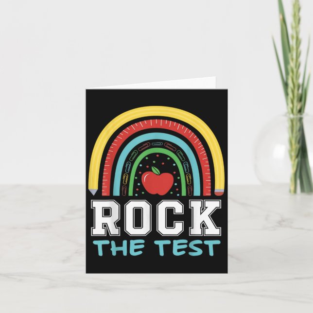 Carte Rock The Test Testing Day Retro Motivational Teach (Devant)