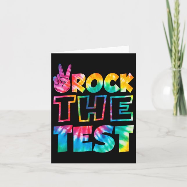 Carte Rock The Test Testing Day Retro Motivational Teach (Devant)