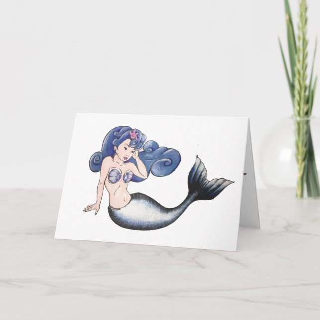 Carte Rockabilly Mermaid (Devant)