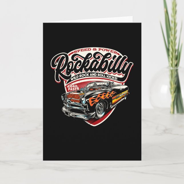 Carte Rockabilly Vintage Car Auto Lover Classic Car (Devant)