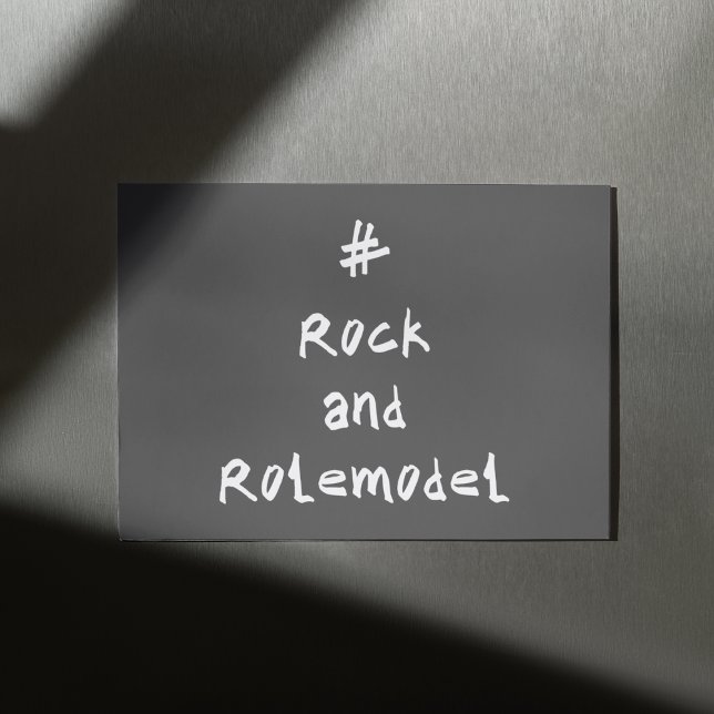 Carte #RockandRolemodel - Blanc. (Créateur téléchargé)