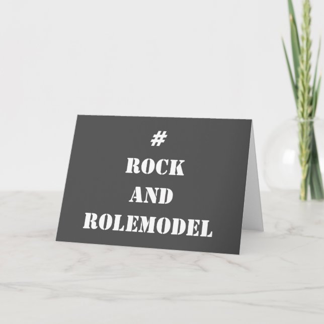 Carte #RockandRolemodel - Blanc Modifiable. (Devant)
