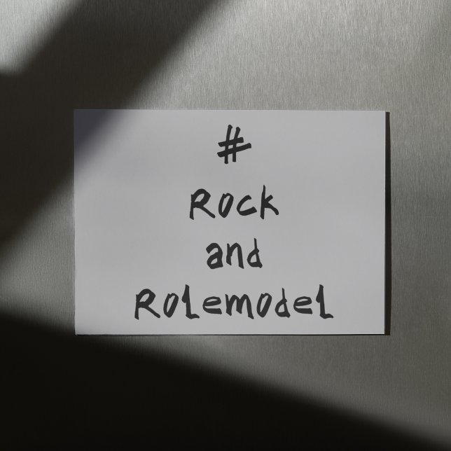 Carte #RockandRolemodel - Noir. (Créateur téléchargé)