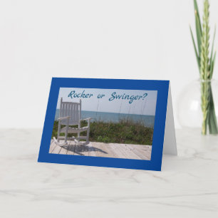 CARTE *ROCKER OU SWINGER* ? ANNIVERSAIRE ÊTRE "LES DEUX"