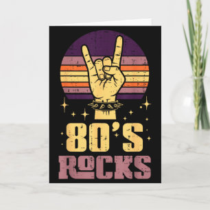 Carte Rocker Rock des Années 80 Main Musique Métal Punk