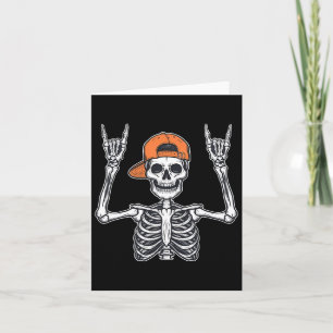 Carte Rocker Skeleton Casquette Halloween Rock Hommes ga