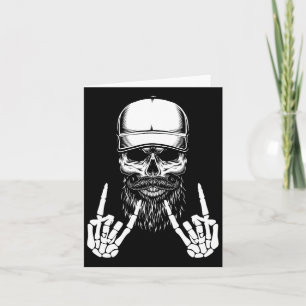 Carte Rocker Skeleton Casquette Skin Cool Halloween Punk
