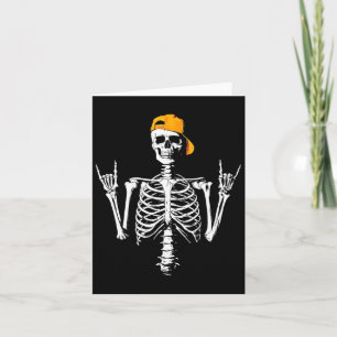 Carte Rocker Skeleton Casquette Skin Cool Halloween Punk