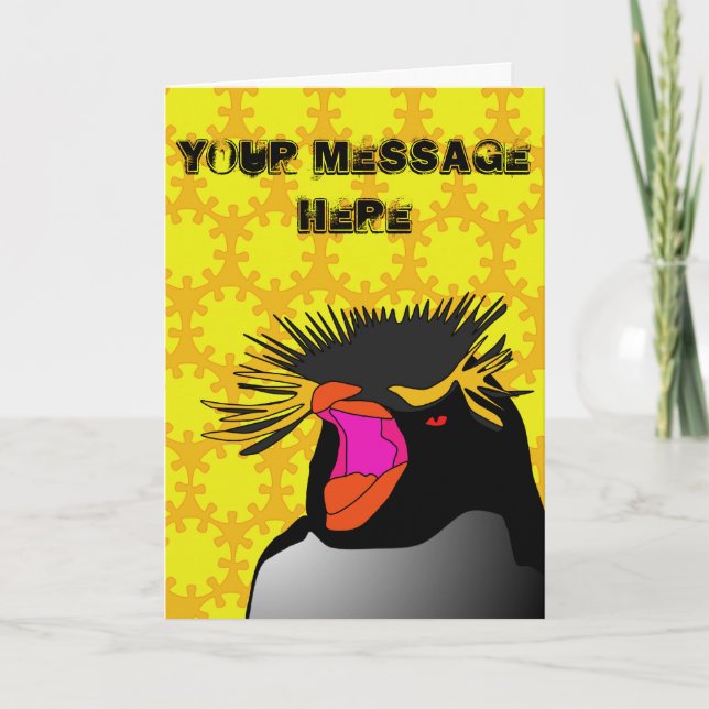 Carte RockHopper Head Greetings Card (customisable) (Devant)
