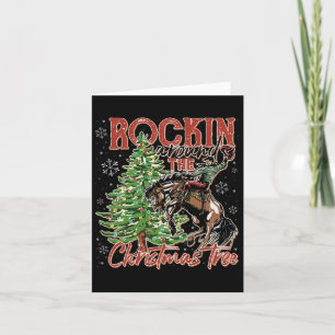 Carte Rockin' Autour De L'Arbre À Cowboy De Noël Père No