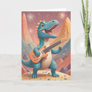 Carte Rockstar Dino Anniversaire Fête