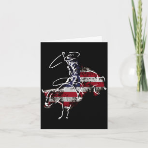 Carte rodéo américain de rodéo à cheval rétro grunge usa