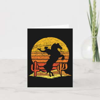 Carte Rodéo Ouest Pays Rétro Équitation Cowbo