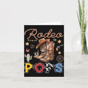 Carte Rodeo Pops Anniversaire Occidental Cow-boy Famille