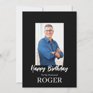 Carte ROE Noir & Blanc Simple Mari d'anniversaire Saluta