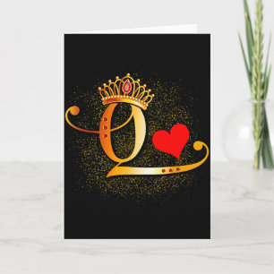 Carte Roi &amp; Reine des cœurs Couronne Couple Saint-Va