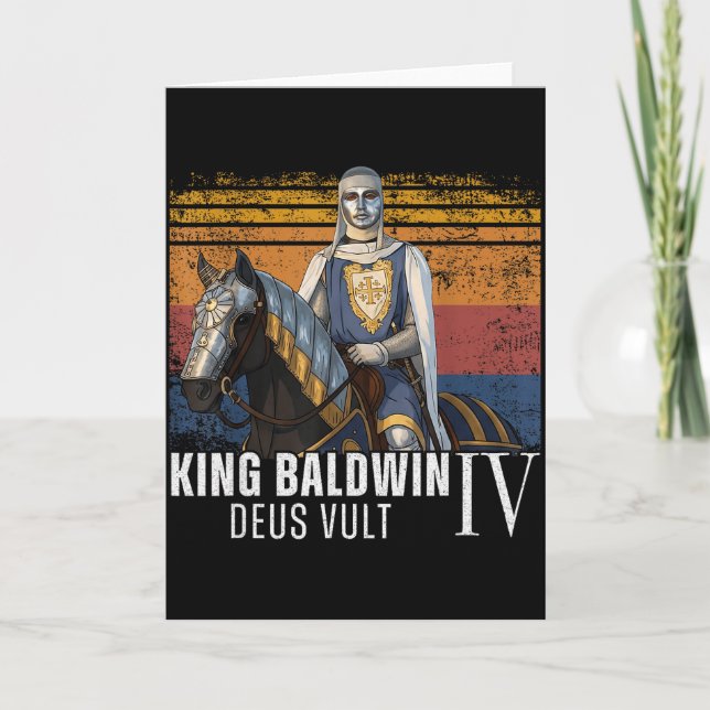Carte Roi Baldwin Iv Masque d'Argent Masque Doré Médiéva (Devant)