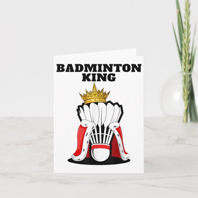 Carte Roi de badminton _ Chemise de joueur de badminton  (Devant)