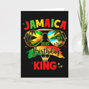 Carte Roi de la fête d'anniversaire 50 ans Jamaïque 2025