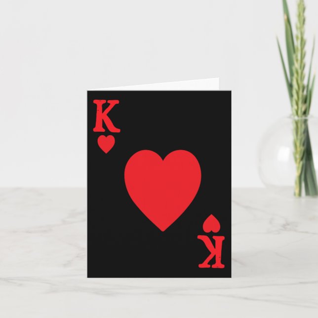 Carte Roi des cœurs Saint-Valentin amant Quinte flush J (Devant)