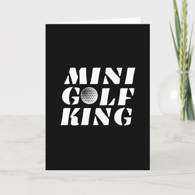 Carte Roi du minigolf Vainqueur de minigolf Champion Gag (Devant)