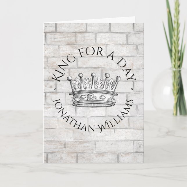 Carte Roi pour une Couronne de jour avec Fête des pères  (Devant)