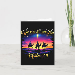 Carte Rois Mages de Noël religieux Cherchent Encore Lui