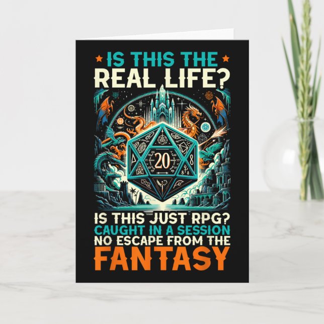 Carte Role Playing Game Rpg Master D20 Tabletop Funny Rp (Devant)