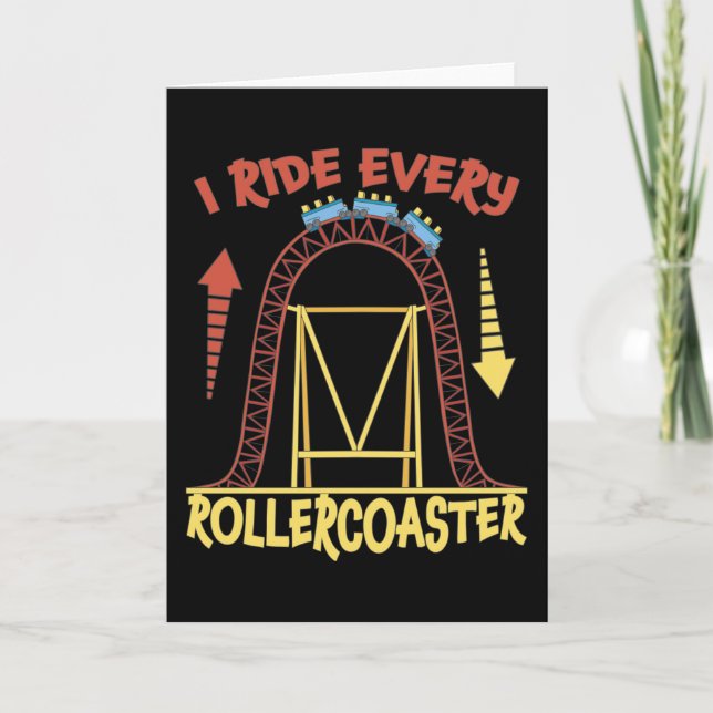 Carte Roller Coaster Park Amusement Park Gift (Devant)