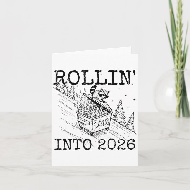 Carte Rollin' Into 2026, 2026 Snarky New Year  (Devant)